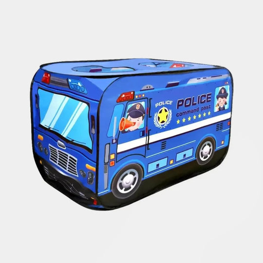 Blue Police Car Pop Up Tent With Carrying Case