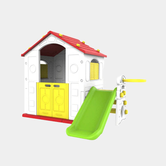 ACTIVITY PLAYHOUSE WITH SLIDE AND BASKETBALL