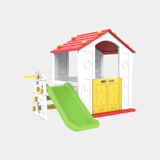 ACTIVITY PLAYHOUSE WITH SLIDE AND BASKETBALL