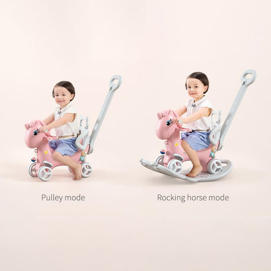 4 in 1 Rocking Horse - Pink