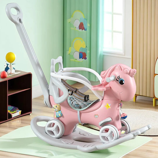 4 in 1 Rocking Horse - Pink