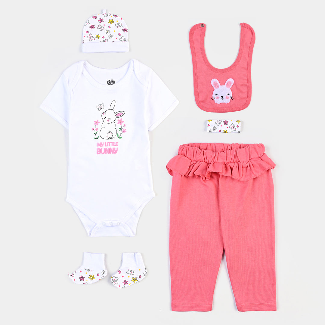 Infant Girls Cotton Interlock 6 Piece Set