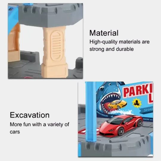 Shark Car Parking Set For Kids