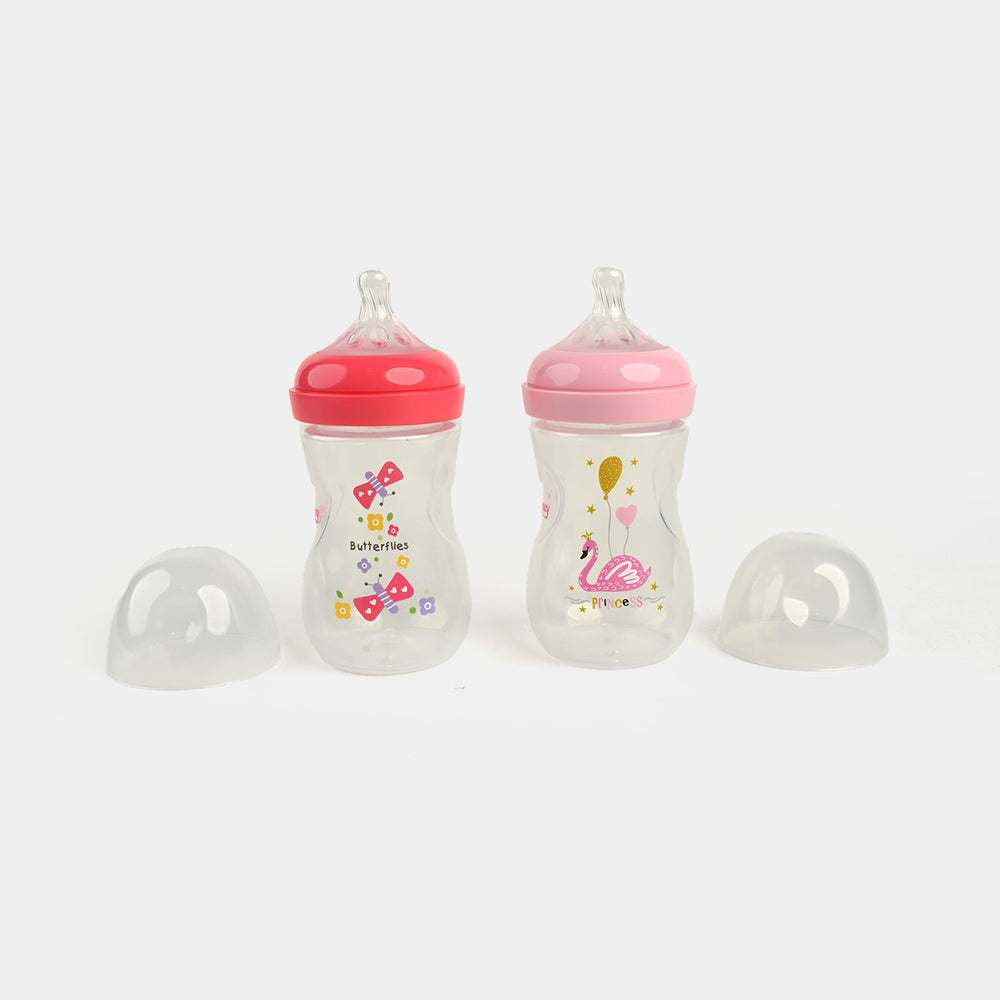 Wide Neck Feeding Bottle Set Pack of 2 8OZ 3M+