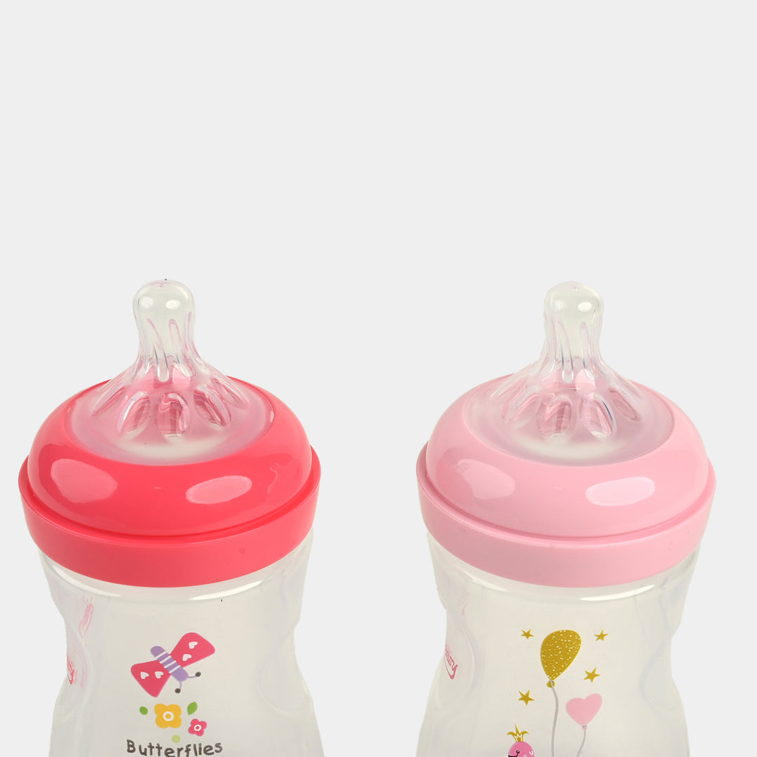 Wide Neck Feeding Bottle Set Pack of 2 8OZ 3M+