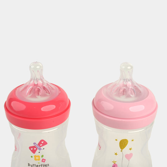Wide Neck Feeding Bottle Set Pack of 2 8OZ 3M+