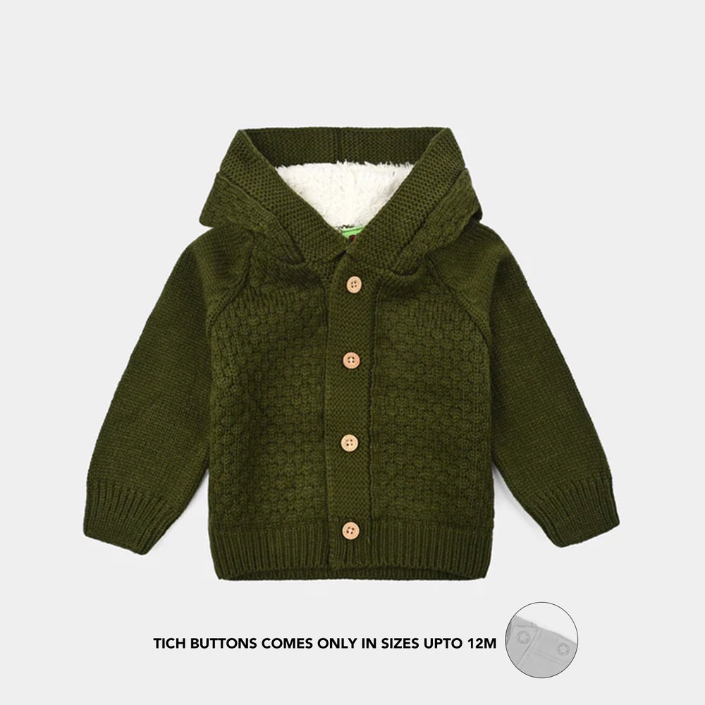 Infant Boys Acrylic Suit-Popcorn - Olive Green