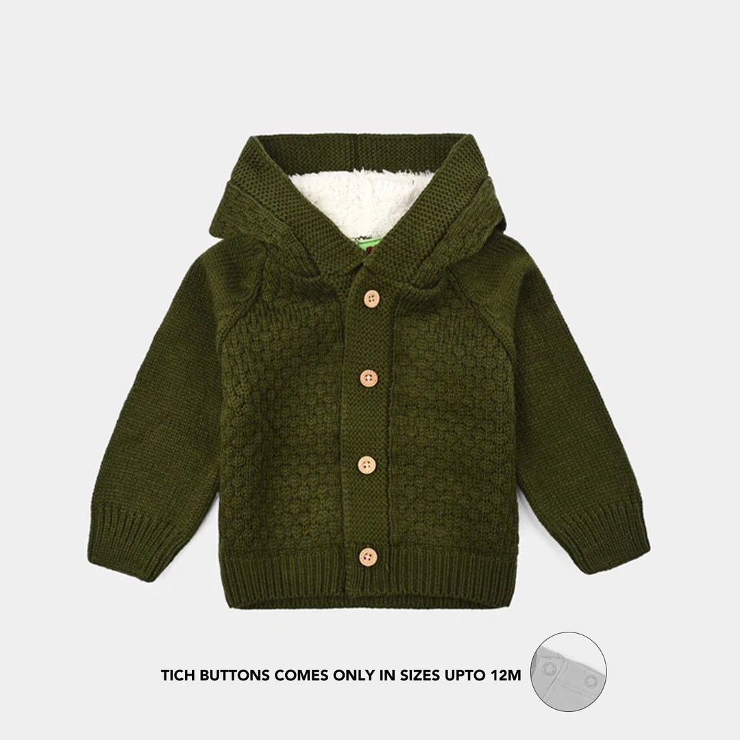 Infant Boys Acrylic Suit-Popcorn - Olive Green