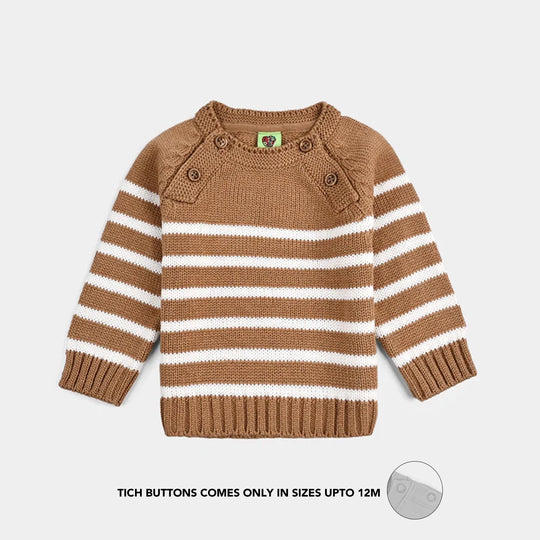 Infant Boys Acrylic Suit (Moss) - Light Brown