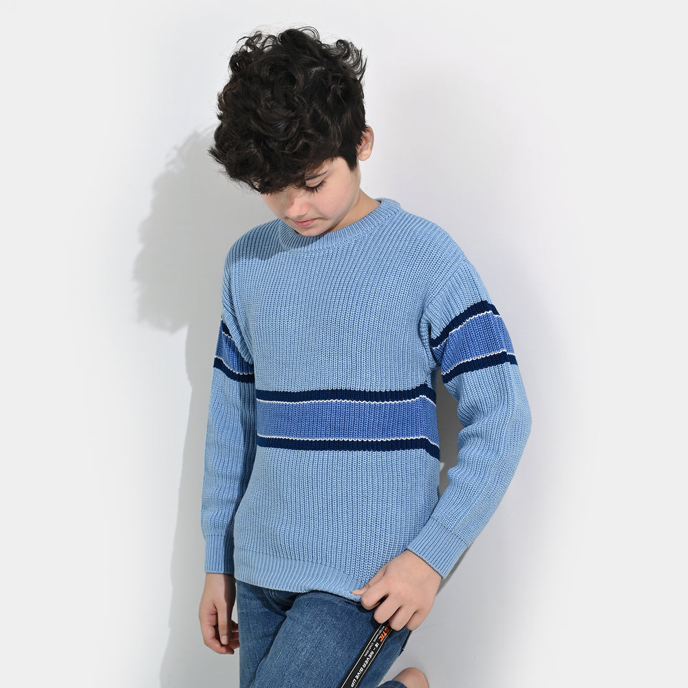 Boys Feather-Acrylic Sweater-Olympic-LT.Blue