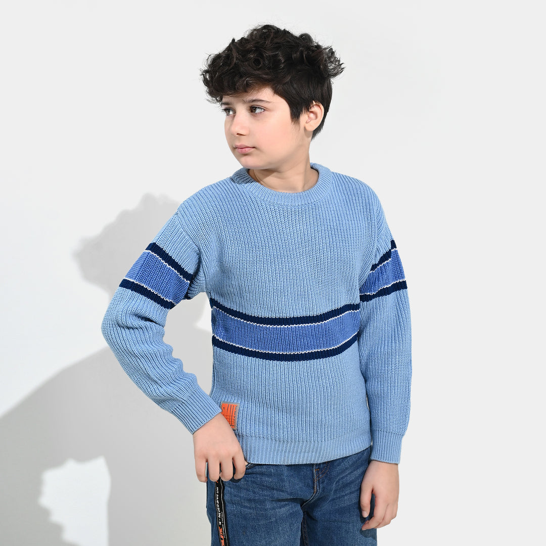 Boys Feather-Acrylic Sweater-Olympic-LT.Blue