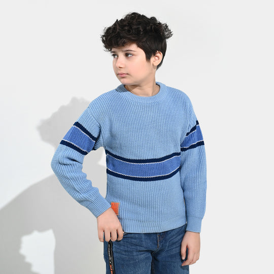 Boys Feather-Acrylic Sweater-Olympic-LT.Blue
