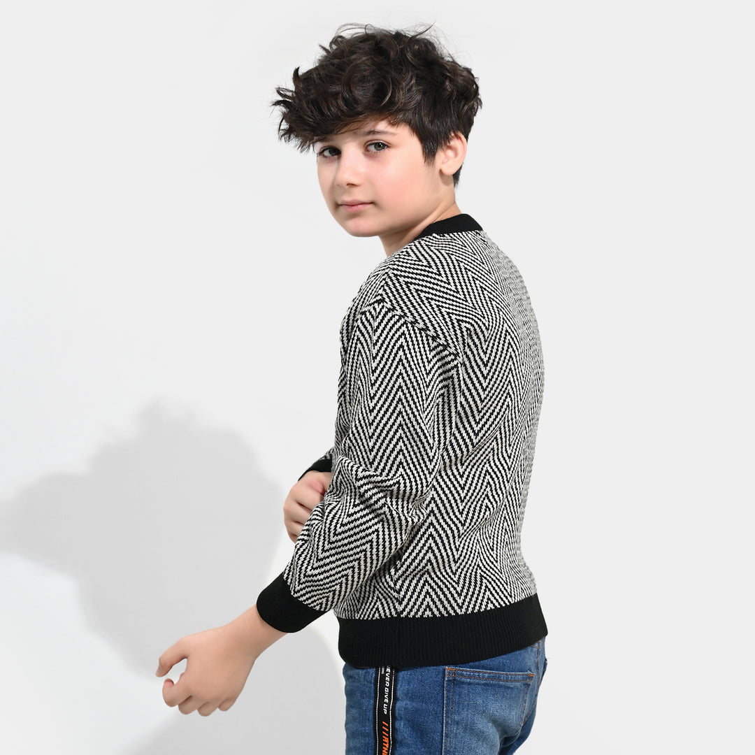 Boys Acrylic Sweater-Flash - GREY