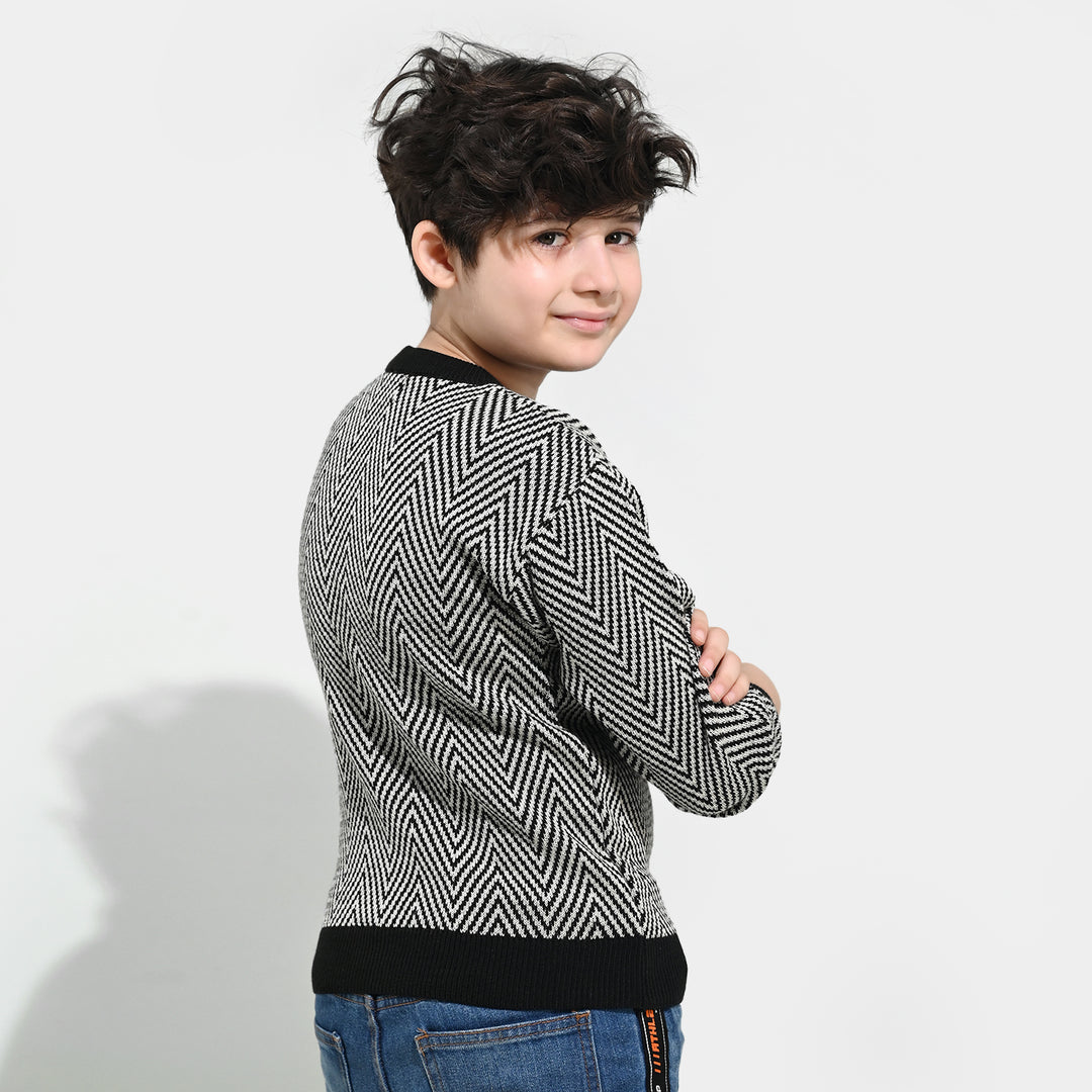 Boys Acrylic Sweater-Flash - GREY