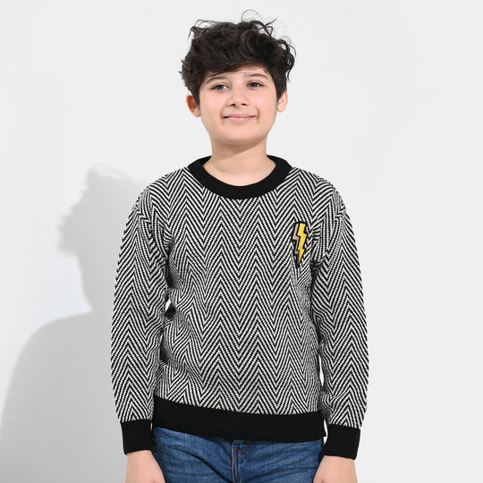 Boys Acrylic Sweater-Flash - GREY