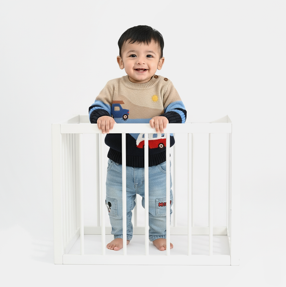 Infant Boys Acrylic Sweater-Adventure-Multi