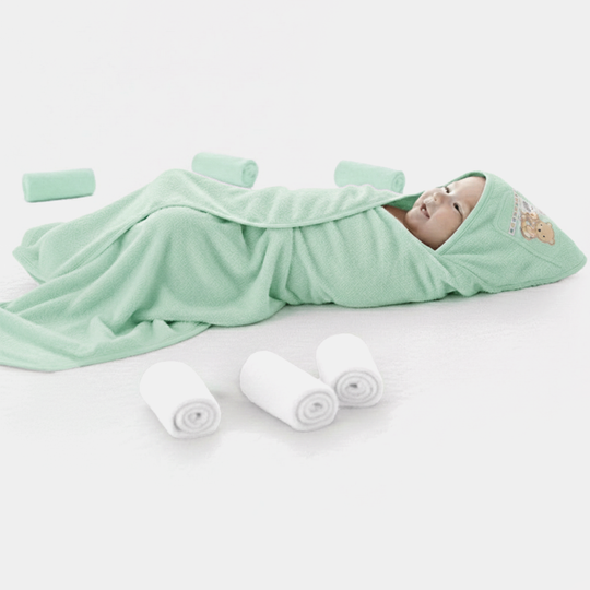 BP Hooded Bath Towel 7Pcs | Sea Green