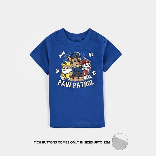 Infant Boys Cotton Jersey T-Shirt-C.Blue