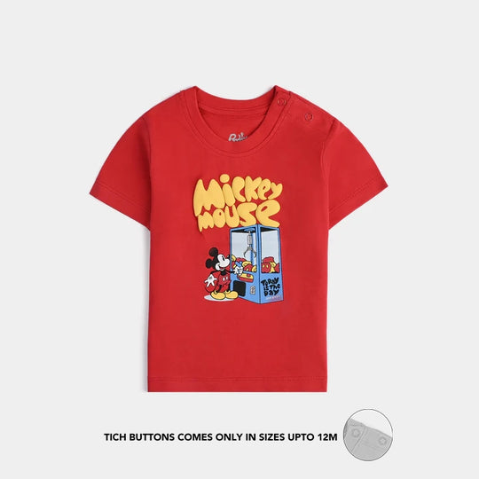 Infant Boys Cotton Jersey T-Shirt-HR.Red