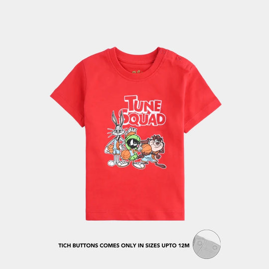 Infant Boys Cotton Jersey T-Shirt TUNE SQUAD-HR.Red