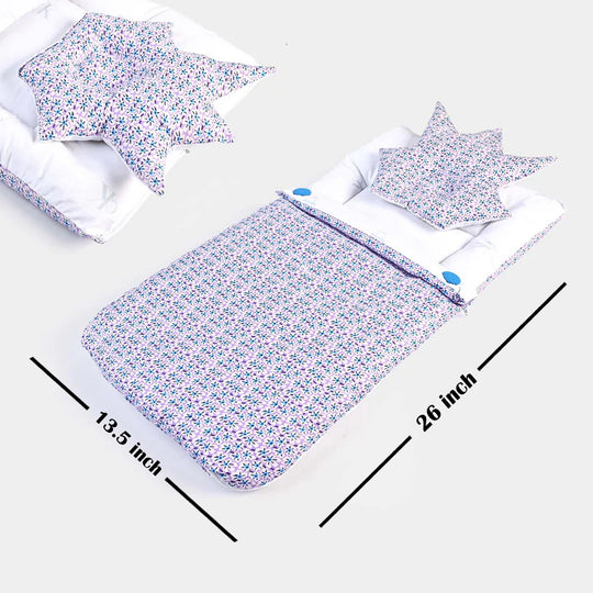 Baby Carry Nest with Head Pillow 1339 White Purple