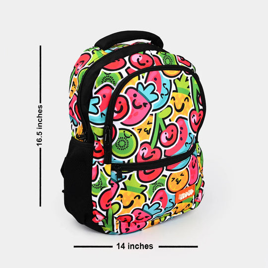 LEVUP FRUITS AND JEWELS DOODLE SCHOOL BACKPACK FOR CLASS 1-4