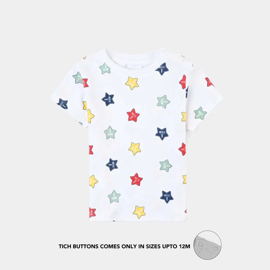 Infant Unisex Cotton Interlock Suit-Navy/White