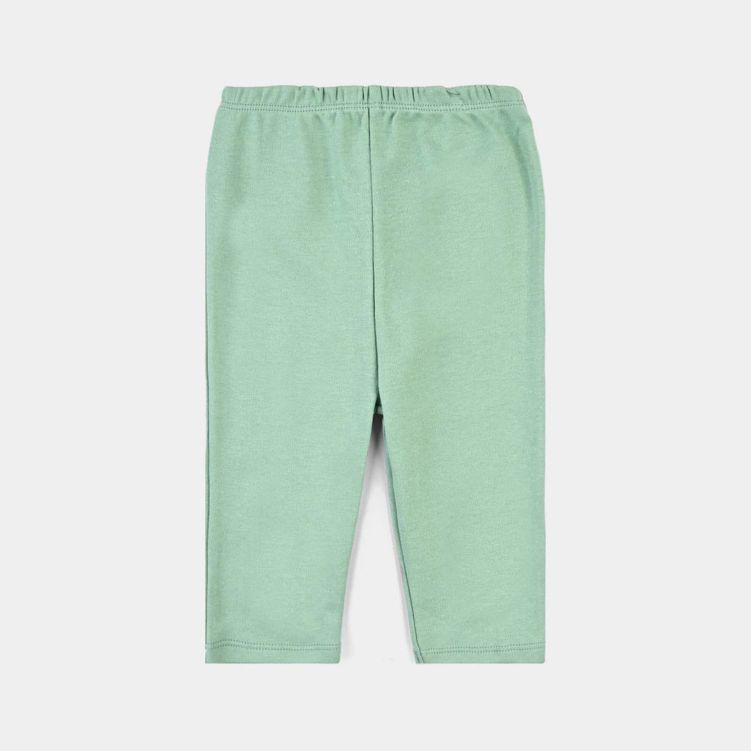 Infant Boys Cotton Interlock Set-Beige/Green