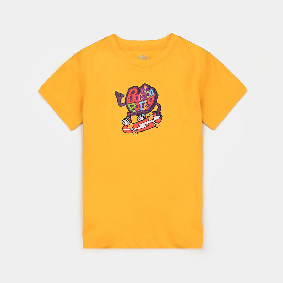 Boys Cotton Jersey T-Shirt H/S Lets Skate-Citrus