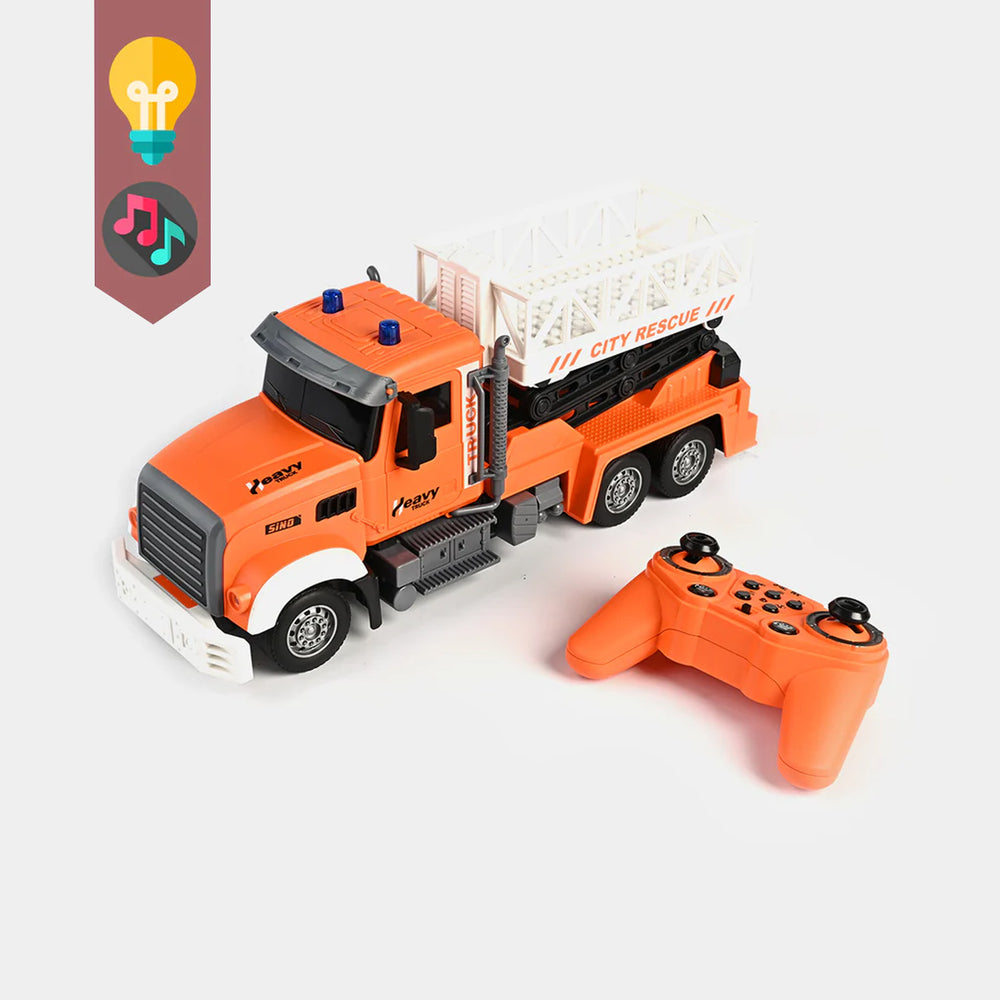 Remote Control Rescue Lift Truck – 11-Channel with Lights & Music