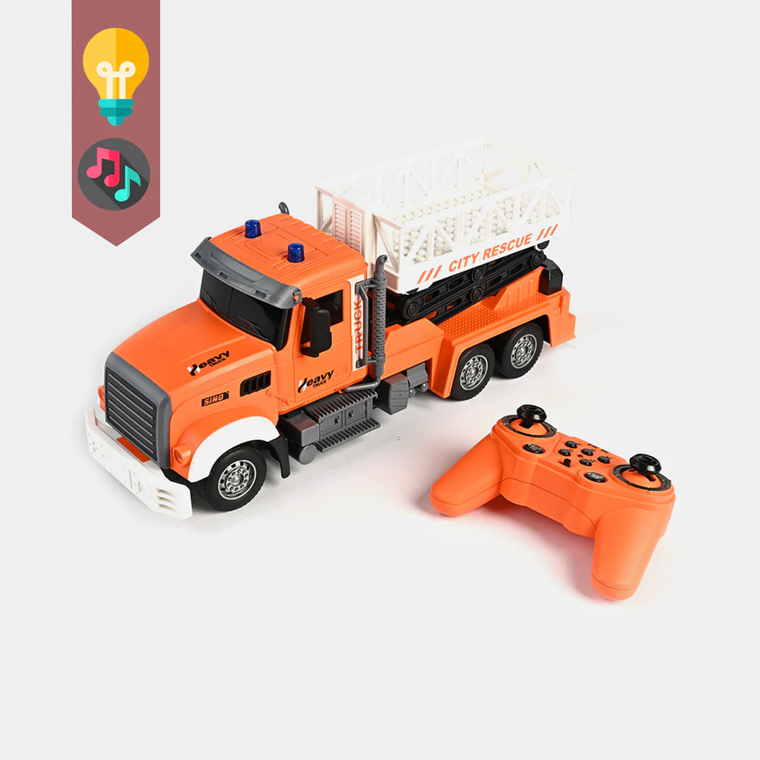 Remote Control Rescue Lift Truck – 11-Channel with Lights & Music