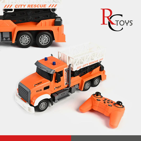 Remote Control Rescue Lift Truck – 11-Channel with Lights & Music