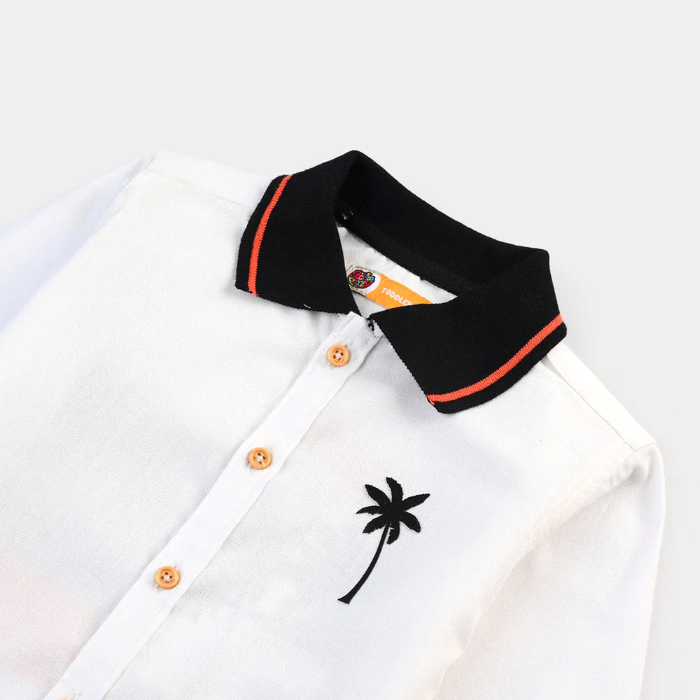 Boys Oxford Casual Shirt (Ready Set Go)-White