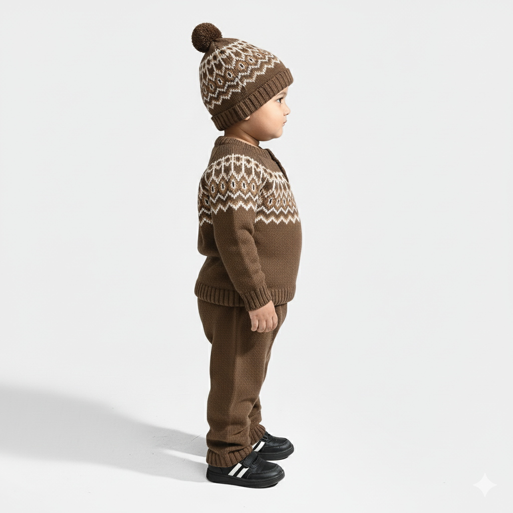 Infant Boys Acrylic Suit-Tribe - BROWN