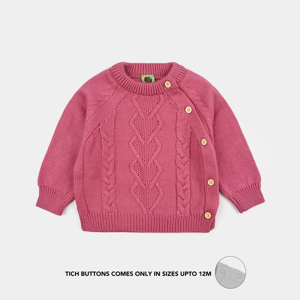 Infant Girls Acrylic Suit-Rose Pink - Rose Pink