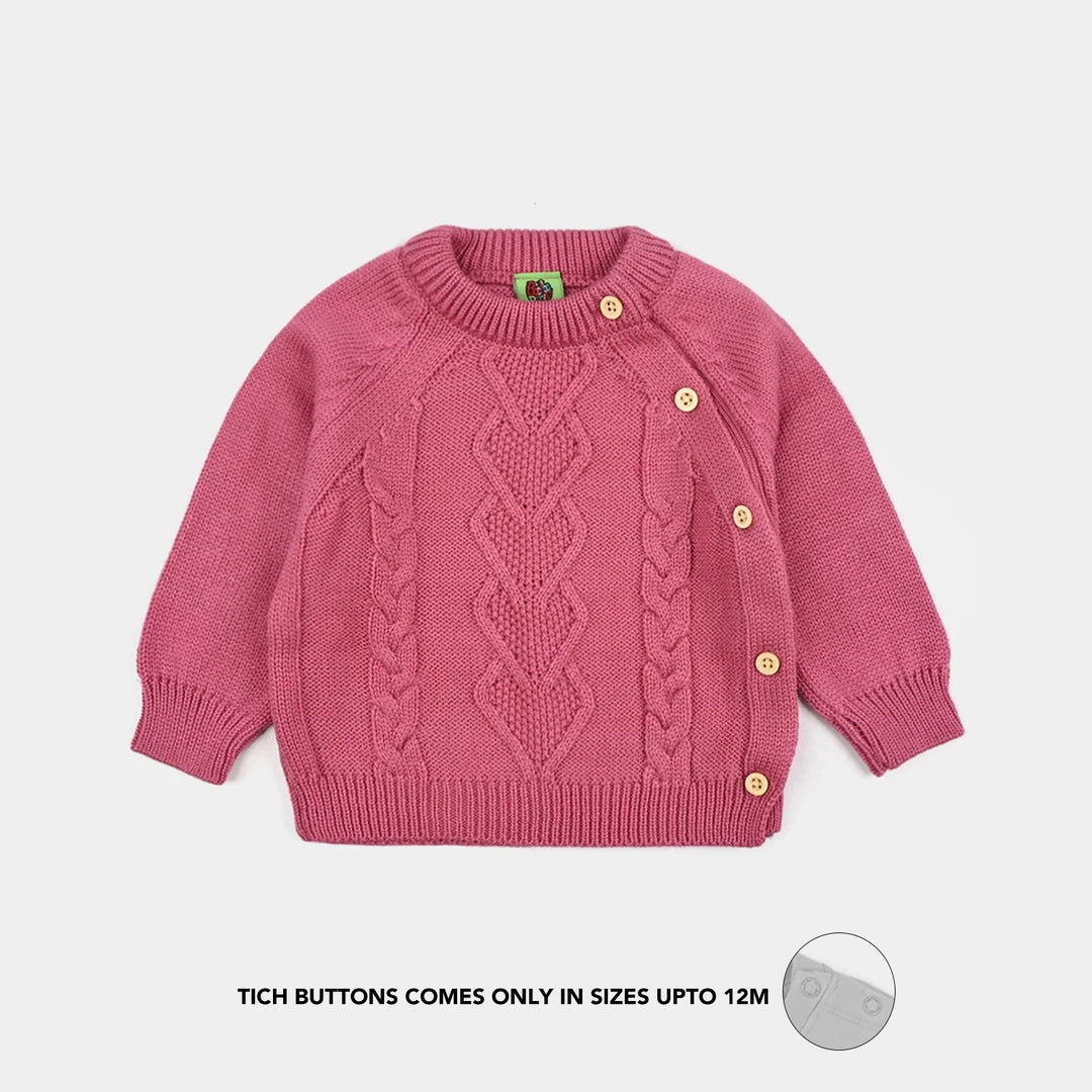 Infant Girls Acrylic Suit-Rose Pink - Rose Pink