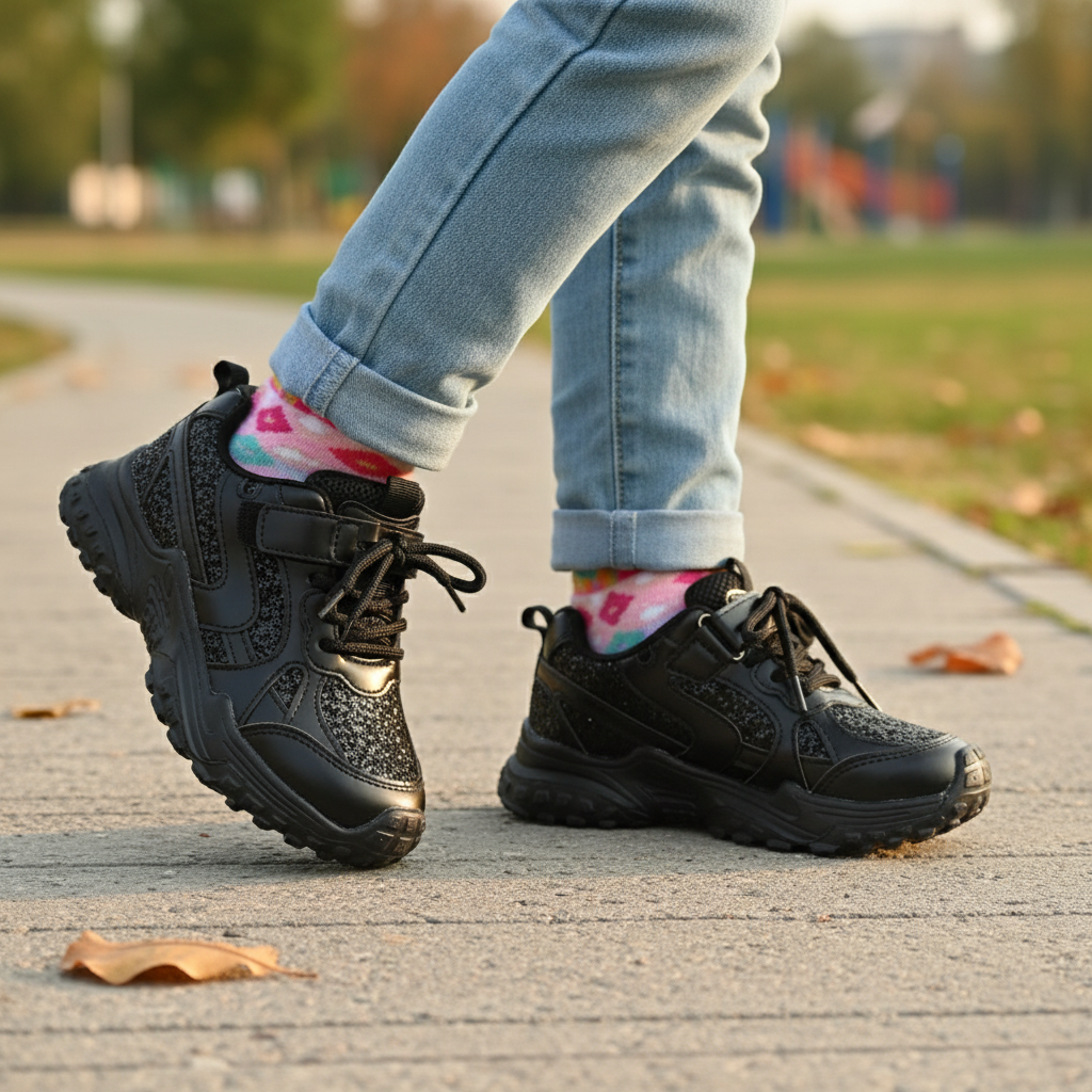 Girls Jogger 126-1-BLACK