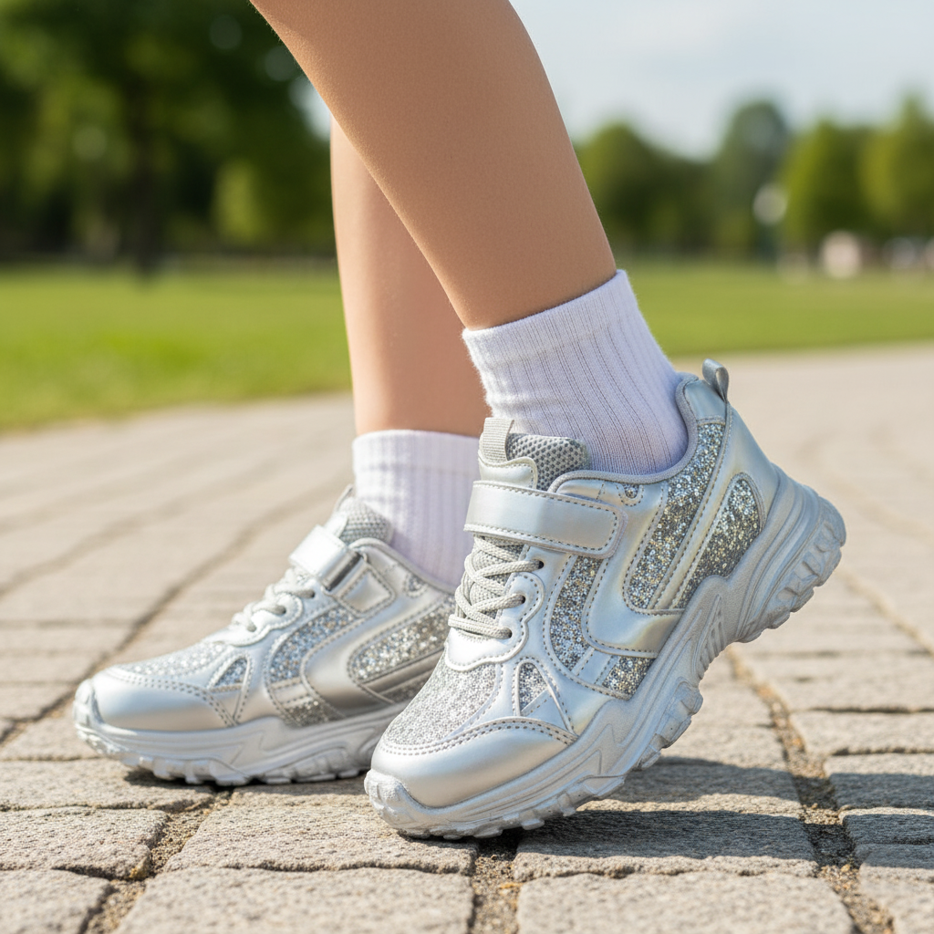 Girls Jogger 126-1-SILVER