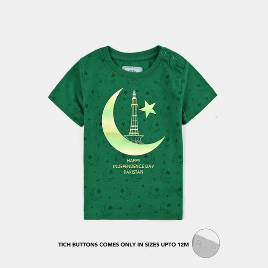 Infant Boys Poly Cotton Jersey T-Shirt SITARO SE AAGE-Joly Green