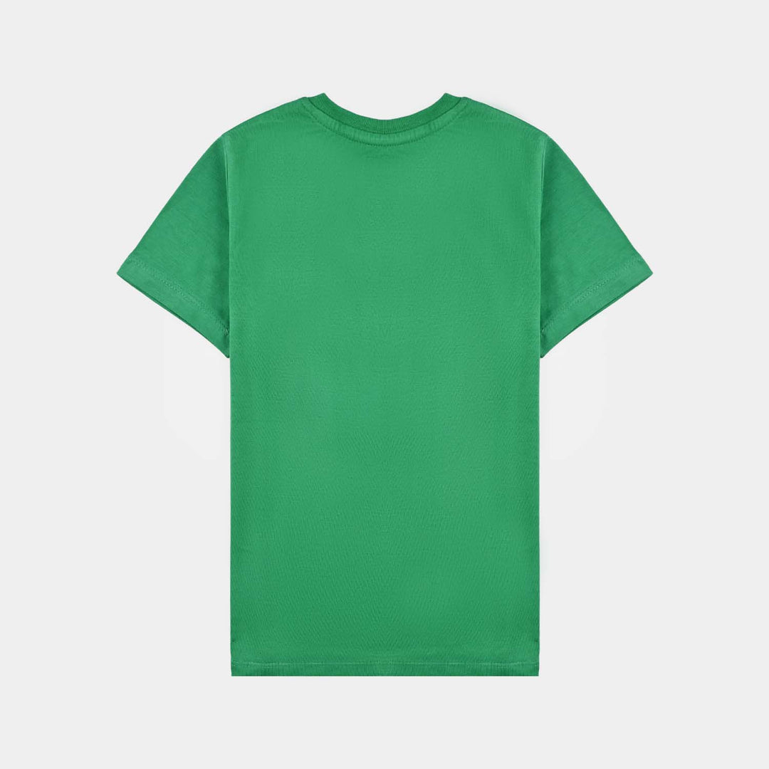 Boys Poly Cotton Jersey T-Shirt H/S GREEN REVOLUTION-Joly Green