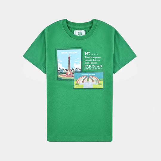 Boys Poly Cotton Jersey T-Shirt H/S GREEN REVOLUTION-Joly Green