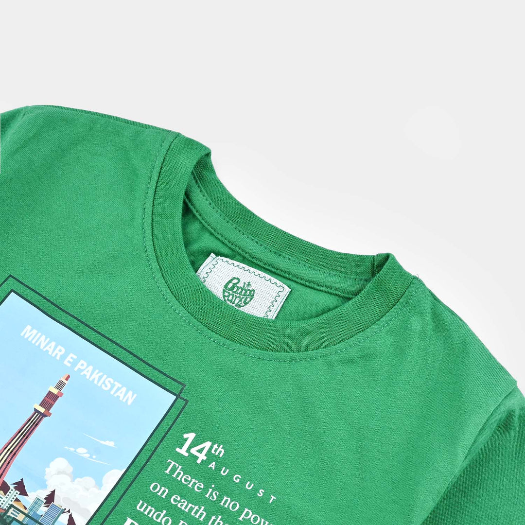 Boys Poly Cotton Jersey T-Shirt H/S GREEN REVOLUTION-Joly Green