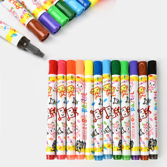 Pack Of 12 Oil Pastel Crayons/Markers