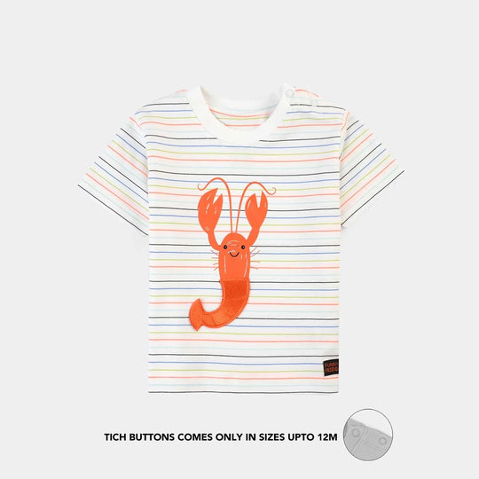 Infant Boys Yarn Dyed T-Shirt CRAB-Multi