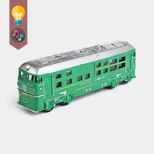 Simulation Green Double-headed Train with Lights & Music