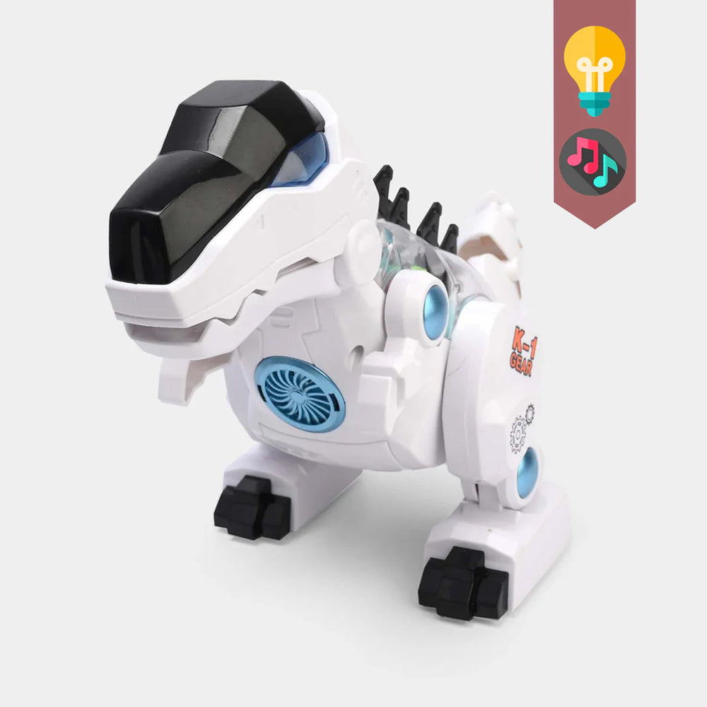 Electric Gear Dinosaur Toy with Light & Music