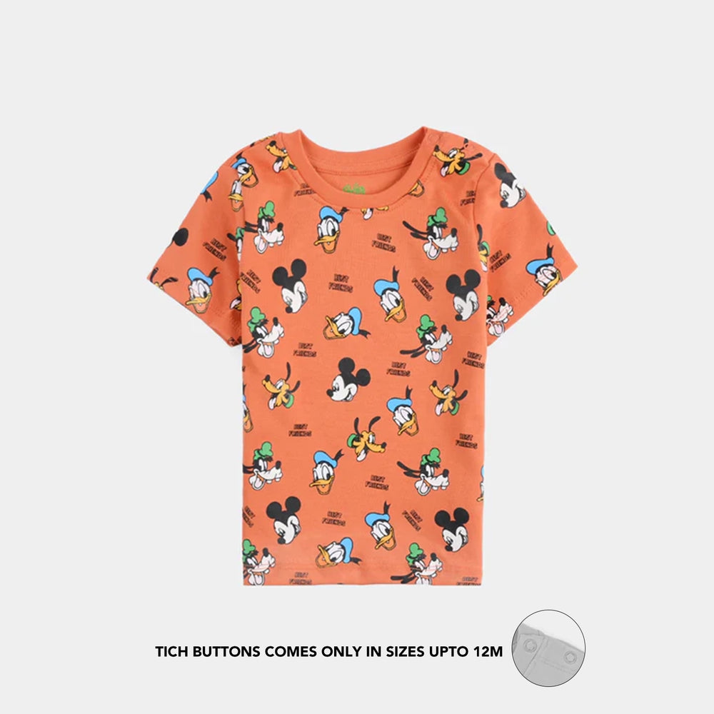 Infant Boys Cotton Interlock 2Piece -Orange