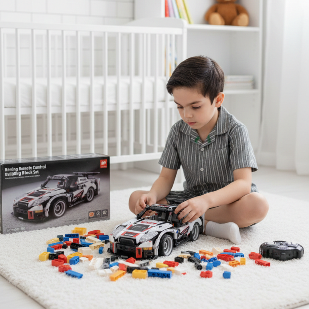 Racing Remote Control Car Building Block Set