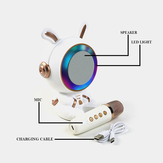 Wireless Karaoke Speaker | Portable Bluetooth Speaker with LED Lights & Microphone