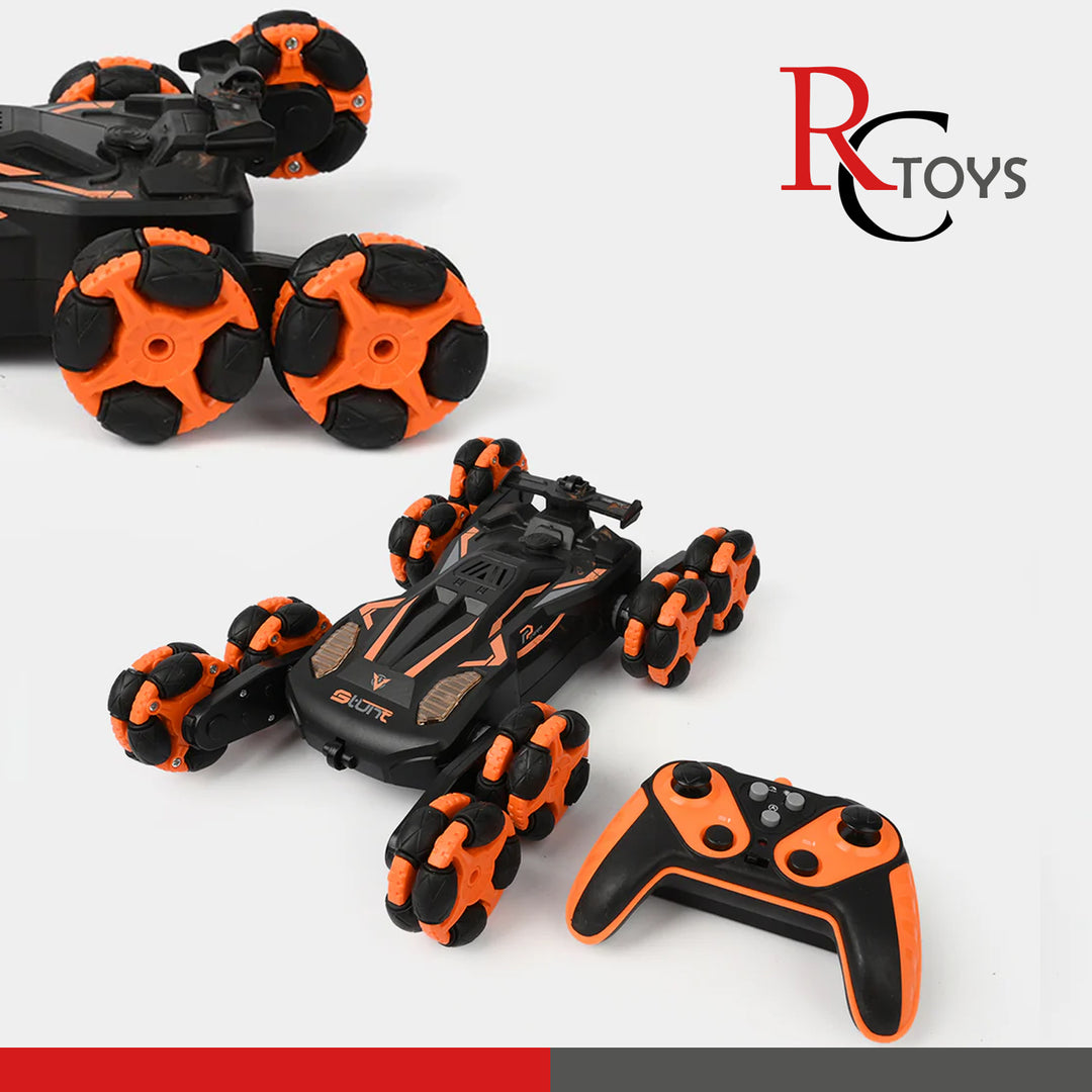 Stunt Racer RC Car | Multi-Tire Morphing with Spray & Lights